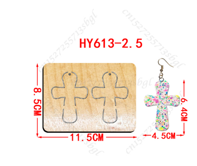wooden cross diy wooden die cutting leather mold