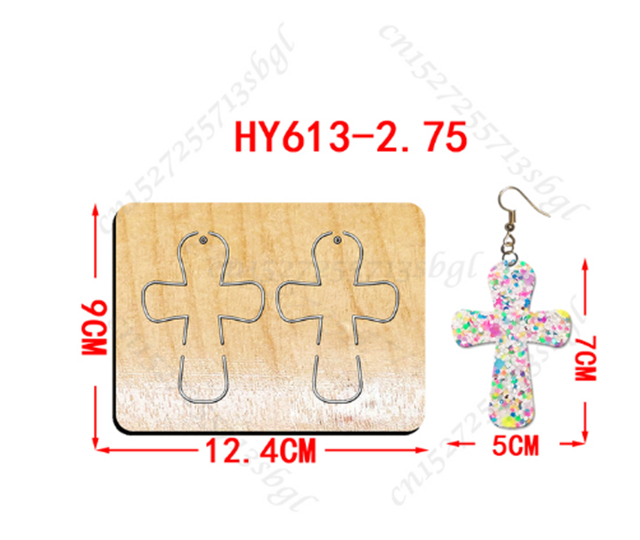 wooden cross diy wooden die cutting leather mold
