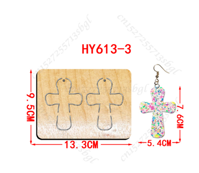 wooden cross diy wooden die cutting leather mold