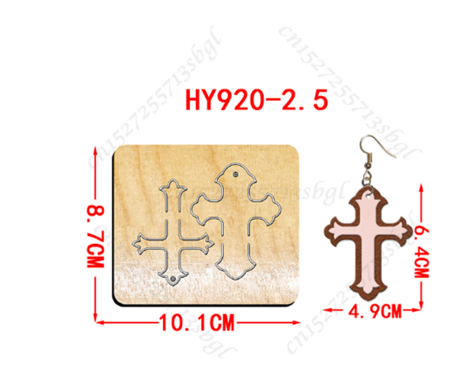 wooden cross diy wooden die cutting leather mold