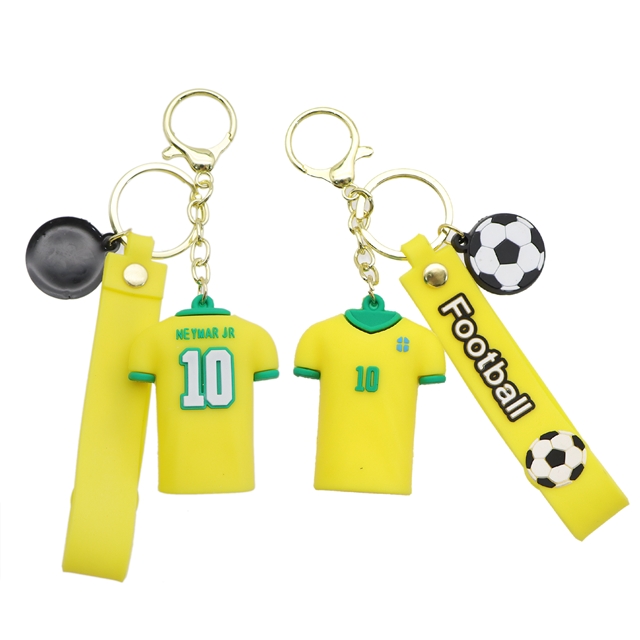 pvc soft glue jersey 3d silica keychain 2#
