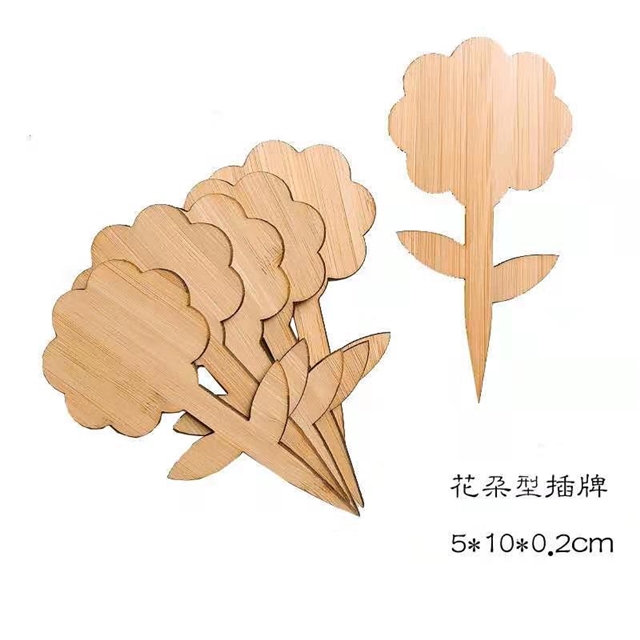 wood wooden gardening insert markers potted landscape sign