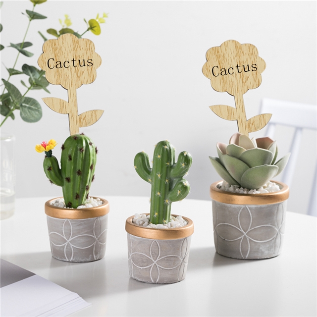 wood wooden gardening insert markers potted landscape sign