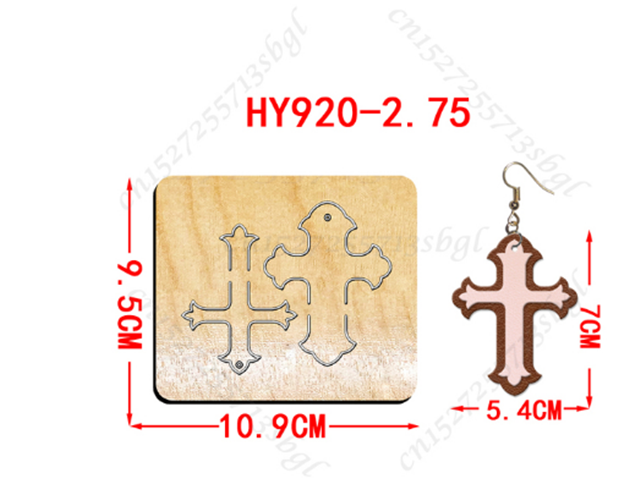 wooden cross diy wooden die cutting leather mold