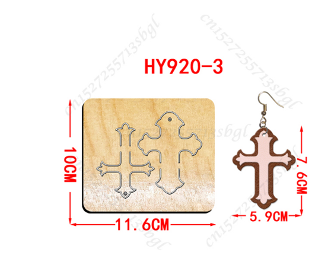 wooden cross diy wooden die cutting leather mold