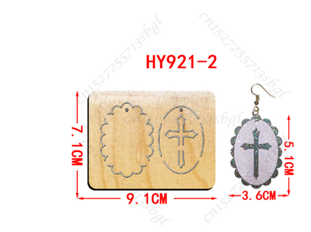 wooden oval cross diy wooden die cutting leather mold