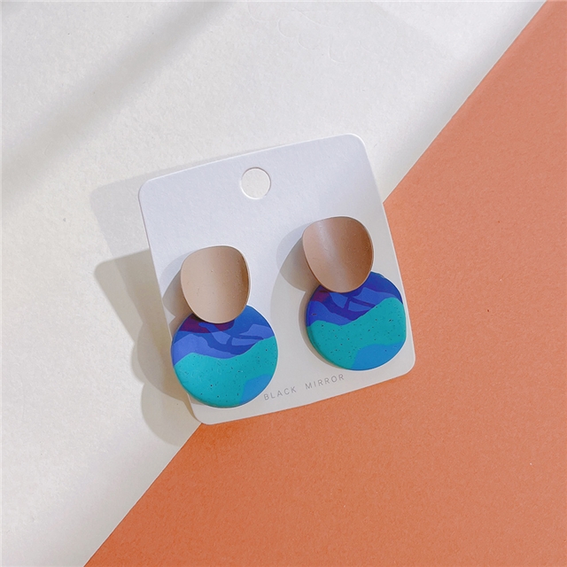 polymer clay geometric patterns series polymer clay earrings