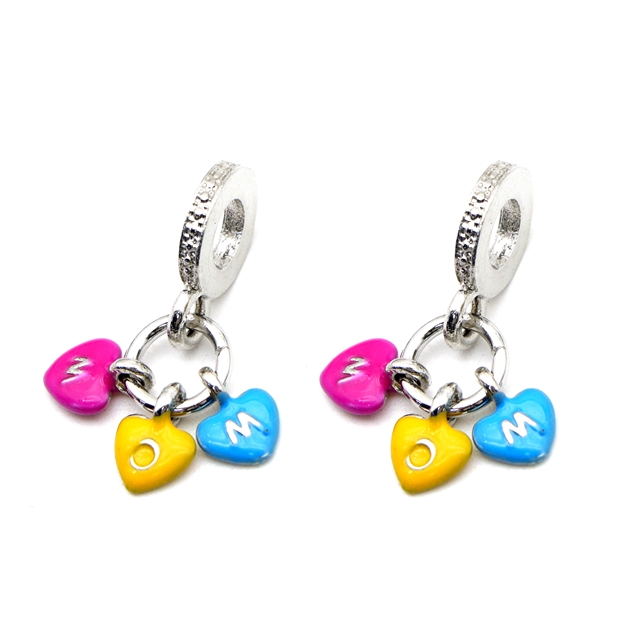 alloy heart balloon dog house oil drip alloy hole beads pendant