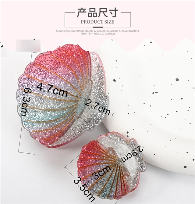 colorful colorful shell acetate claw clip