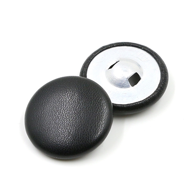 leather round leather covered button