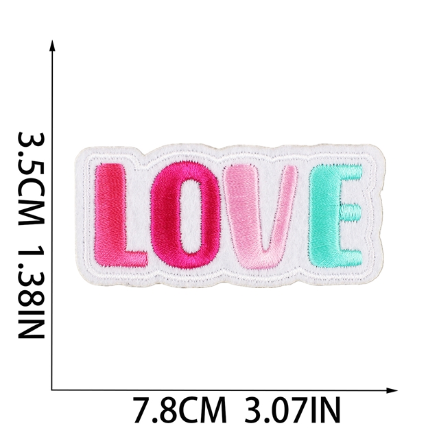 back with glue thread rainbow butterfly heart star embroidery patch（back with glue)