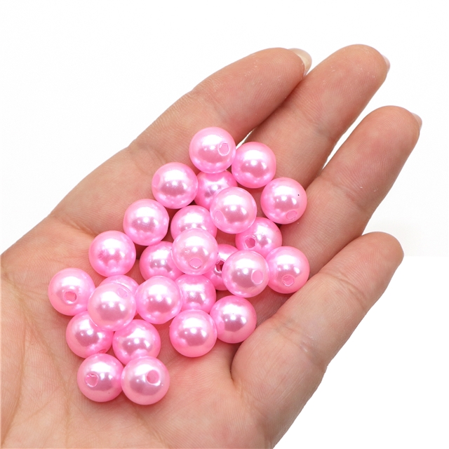 abs ABS round imitation pearl beads（with holes）