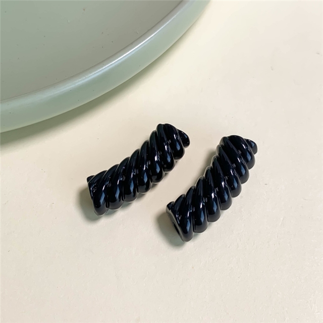 plastic/resin colorful twisted bend plastic beads