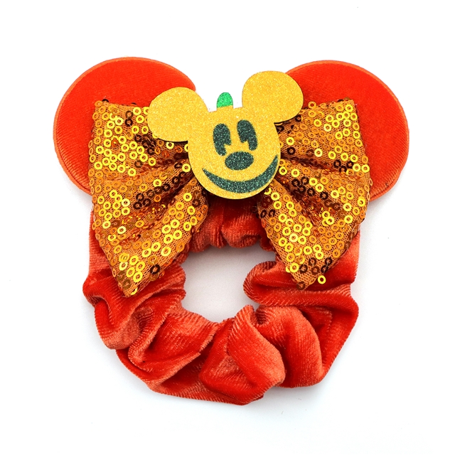 faux leather+fabric Mickey Christmas Velvet scrunchies Headband style 19