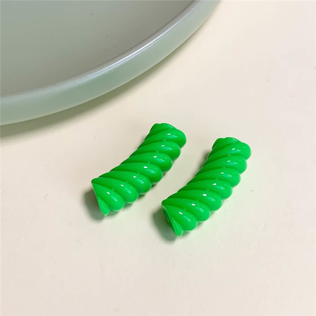 plastic/resin colorful twisted bend plastic beads
