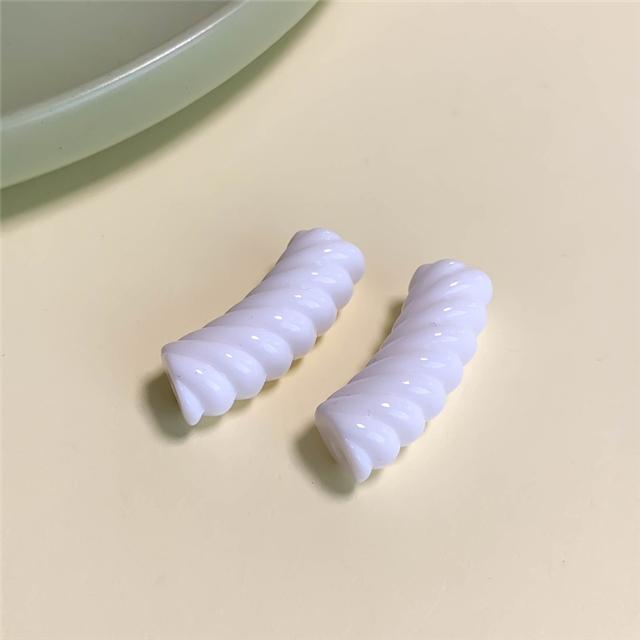 plastic/resin colorful twisted bend plastic beads