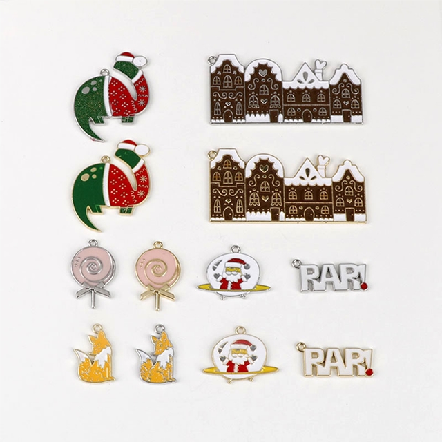 alloy christmas dripping alloy pendant