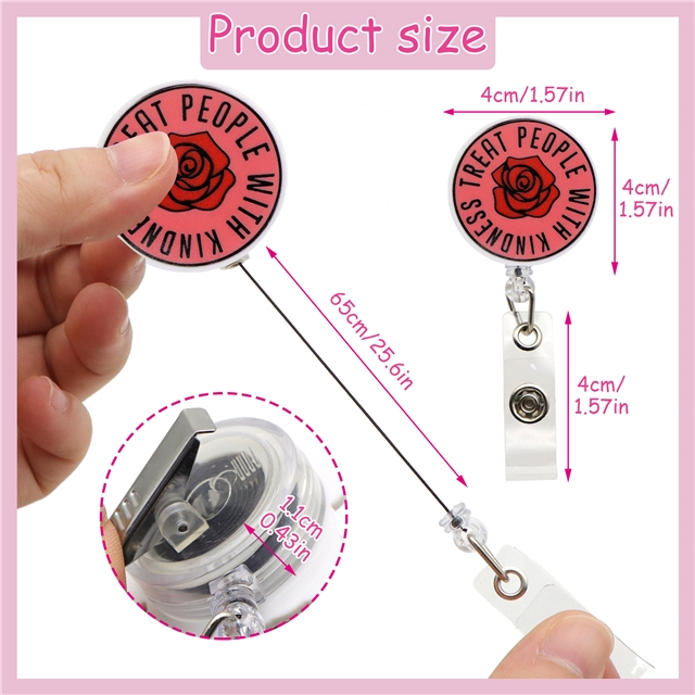 acrylic+plastic daisy series acrylic easy pull retractable buckle