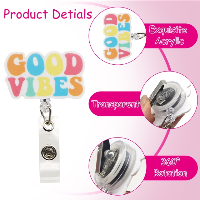 acrylic+plastic daisy series acrylic easy pull retractable buckle