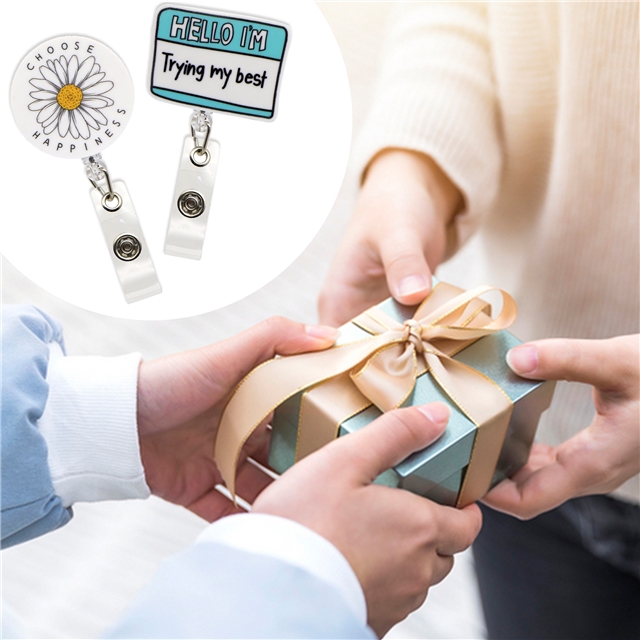 acrylic+plastic daisy series acrylic easy pull retractable buckle