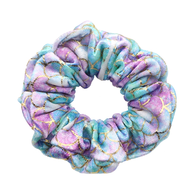 fabric self printed gold foil velvet hair bands