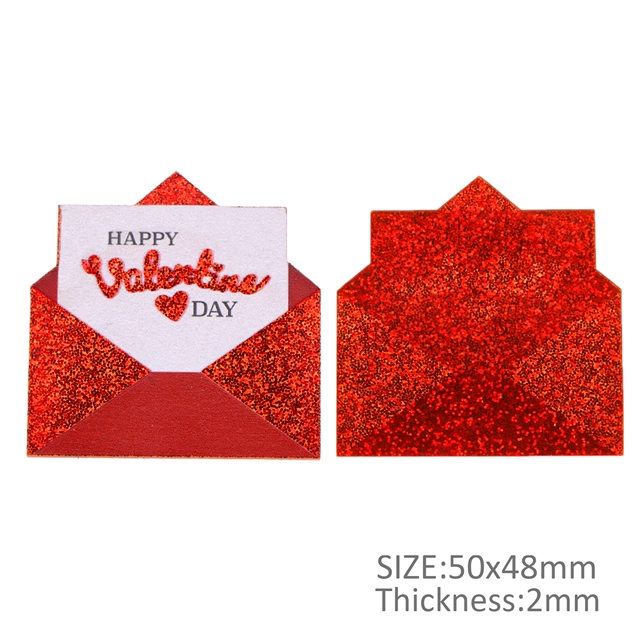 acrylic cartoon chunky glitter acrylic red envelope