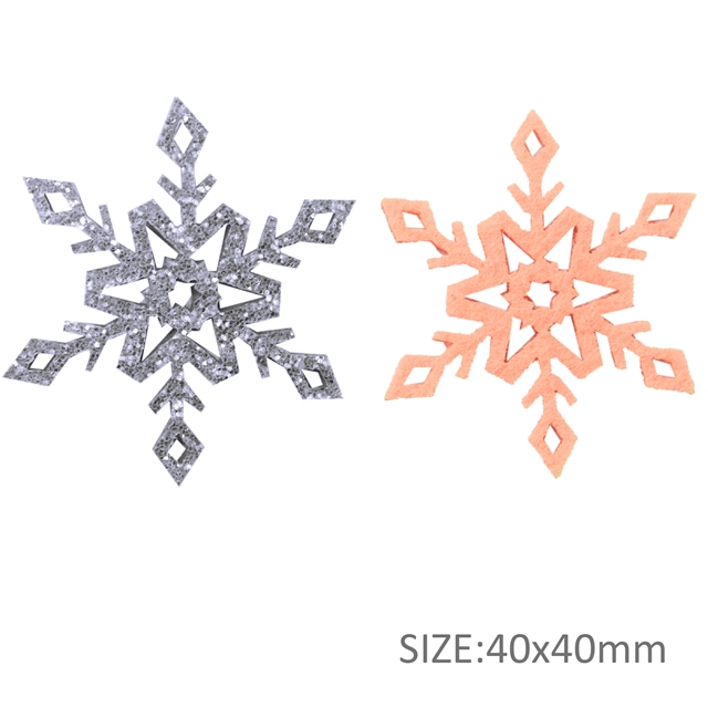 glitter snowflakeaccessories silver 40*40mm(1.6*1.6