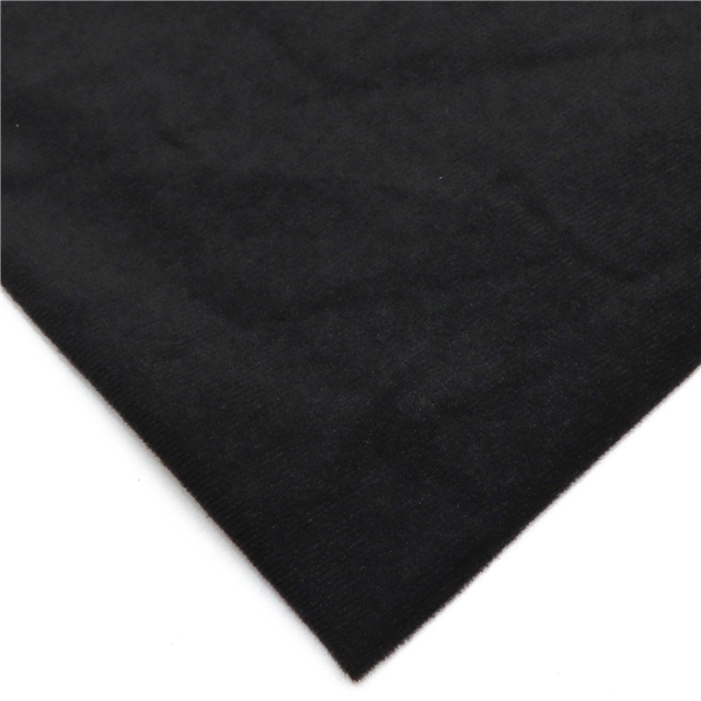 100% polyester plain micro fleece mesh (micro bombs on both sides) 15#,black,50*160cm(19.7*63
