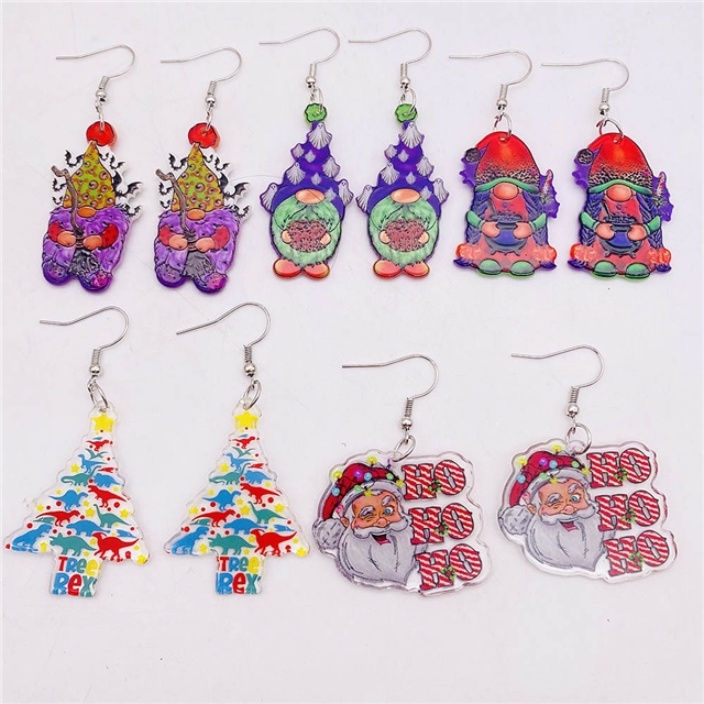 acrylic christmas series acrylic earrings