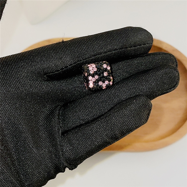 soft clay round square diamond-filled clay beads