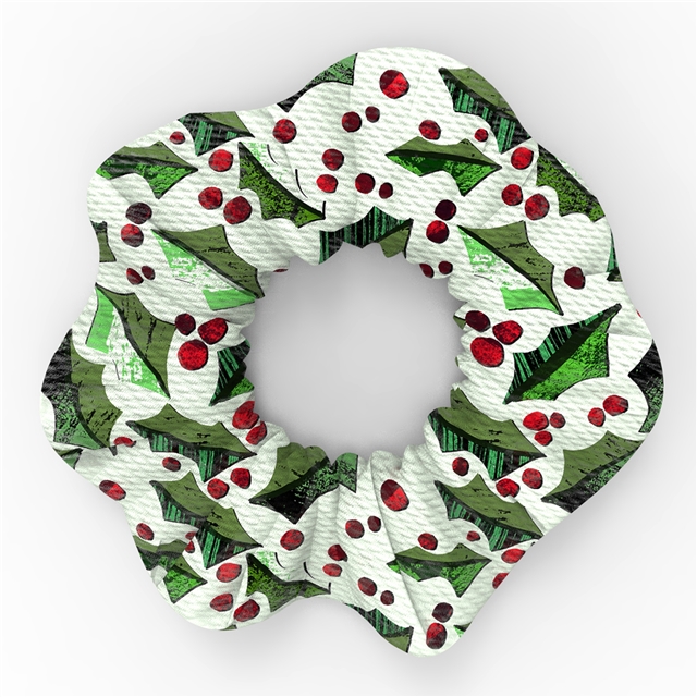 finished product bullet textured liverpool fabric hair scrunchies