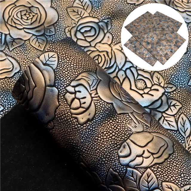 synthetic leather bump texture flower faux leather 30*140cm(11.8*55.1