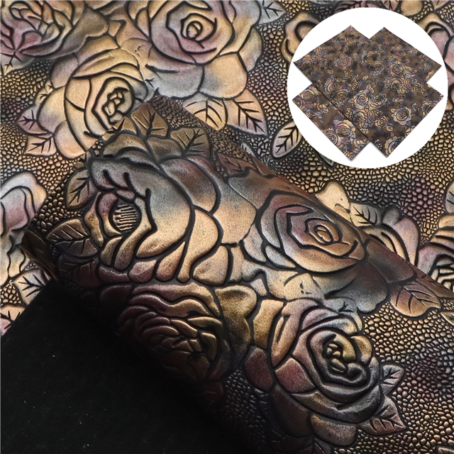 synthetic leather bump texture flower faux leather 30*140cm(11.8*55.1