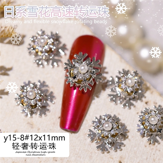 zircon christmas rotating snowflake zircon alloy accessories