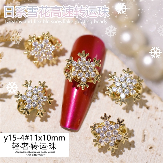 zircon christmas rotating snowflake zircon alloy accessories