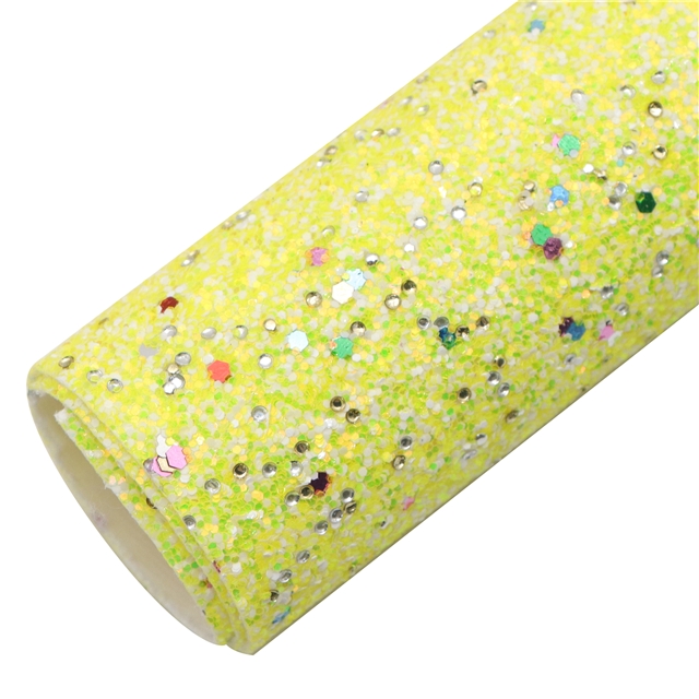 synthetic leather chunky glitter big small sequins mixed diamond series faux leather 30*140cm(11.8*55.1