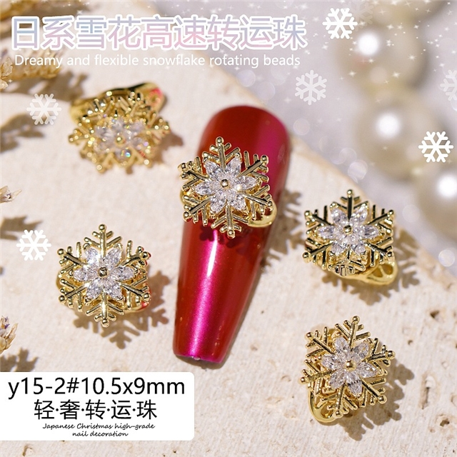 zircon christmas rotating snowflake zircon alloy accessories