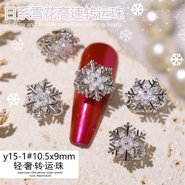 zircon christmas rotating snowflake zircon alloy accessories
