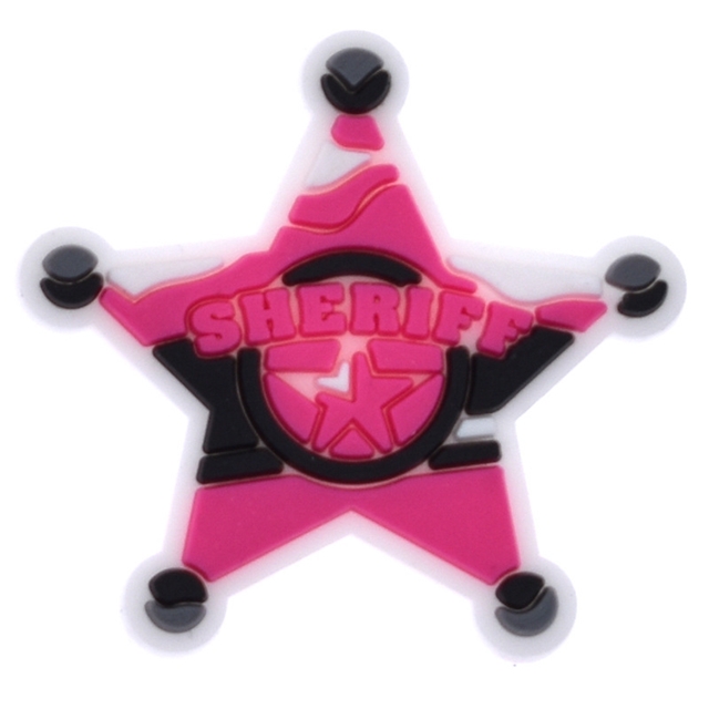pvc cowboy series pvc soft rubber shoe buckle
