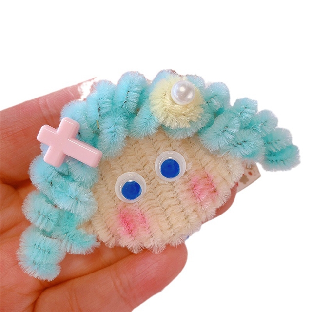 cartoon pipe cleaners girl duckbill hairpin
