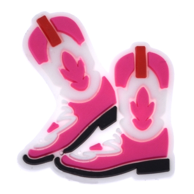 pvc cowboy series pvc soft rubber shoe buckle