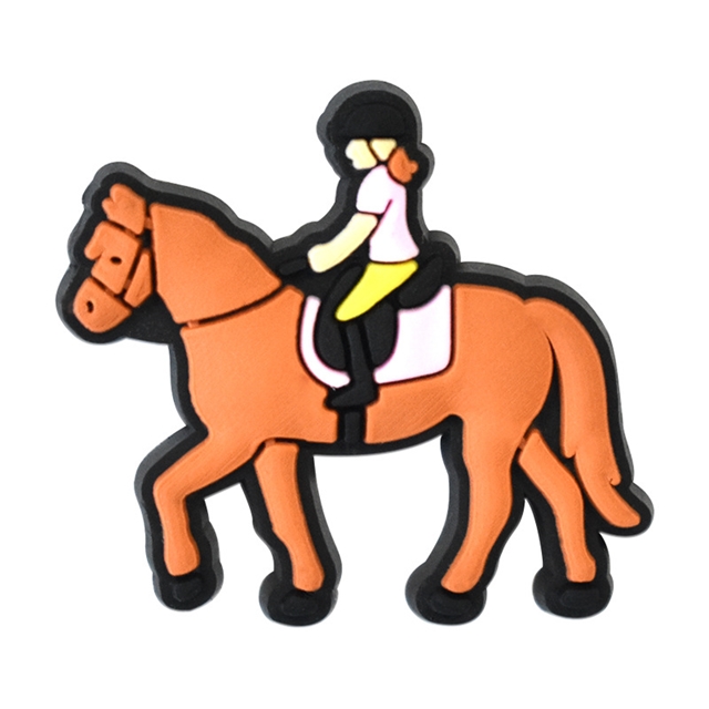 pvc cowboy series pvc soft rubber shoe buckle