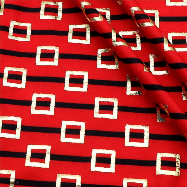 self printed gold foil faux leather fabric