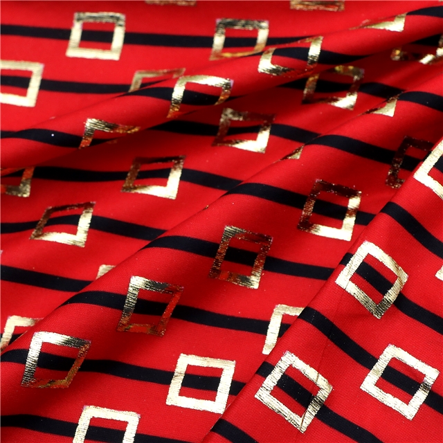 self printed gold foil faux leather fabric