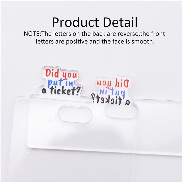 acrylic printed transparent acrylic pendant