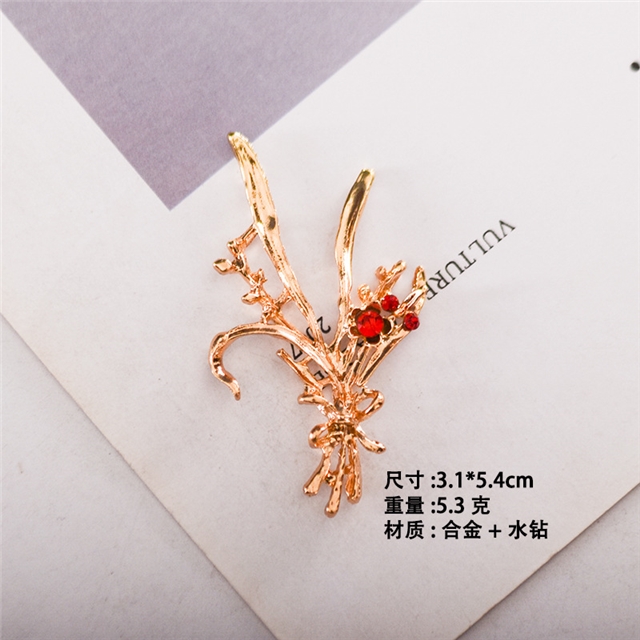 alloy flower branch leaves alloy accessories