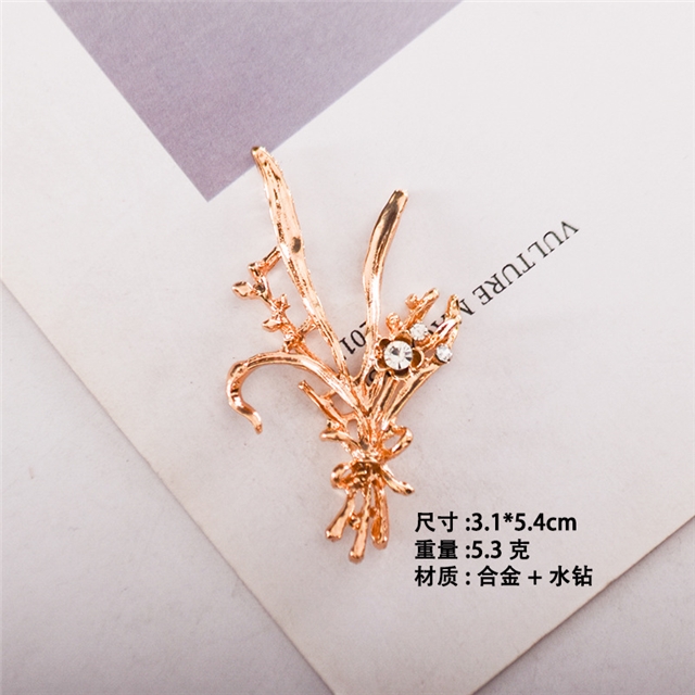 alloy flower branch leaves alloy accessories