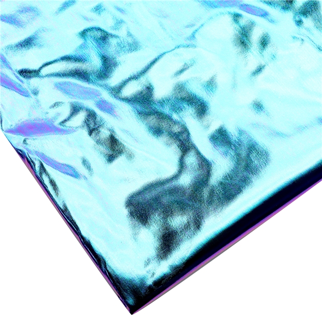 elastic laser iridescent polyester fabric
