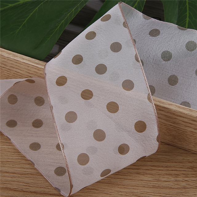 bright silk dot chiffon ribbon