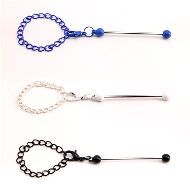 metal diy beaded chain mini keychain pendant